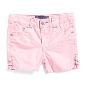 LEVIS Girls 2T & 3T Jacky Midi Adjust Waist Shorts Pink Stretch Denim New w Tags